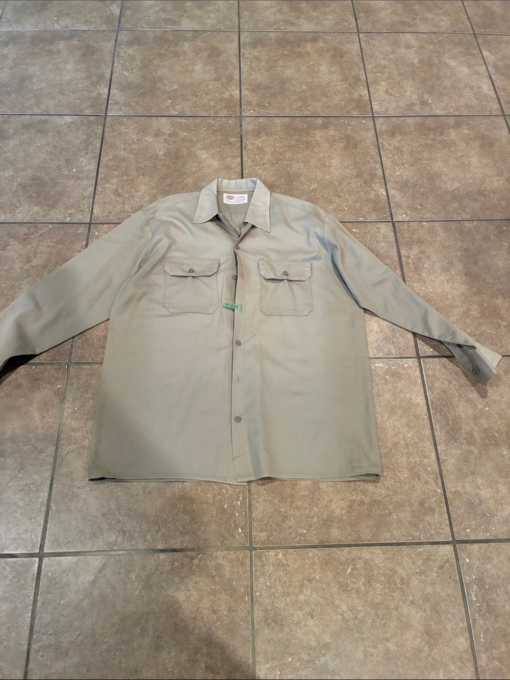 Dickies Beige Lightweight Work Shirt Jacket
